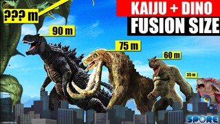 Kaiju + Dinos Fusion Size Comparison | SPORE