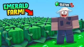 BIG* Emerald Farm!? in Roblox BedWars
