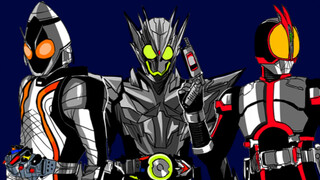 Merge three Kamen Riders who use the power of technology