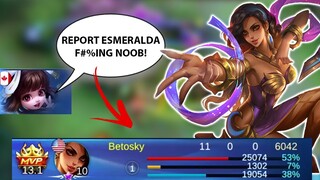 Toxic Teammate Wants To Report Me For Getting 100% Of Kills - Esmeralda Tutorial | MLBB