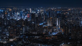 Chengdu City 8K Aerial View Night, China