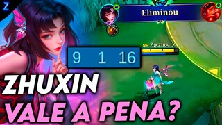 JOGANDO COM A NOVA HEROÍNA ZHUXIN, É FORTE? - ZHUXIN GAMEPLAY | Mobile Legends