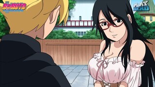 BORUTO fica surpreso ao ver a SARADA!! 😏 Boruto Shippuden Episódio 37 Completo!