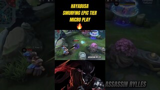 PRO PLAYER SMURFING IN EPIC BE LIKE #mobilelegends #rylles #mplindonesia #mplph #hayabusa #hayabusml