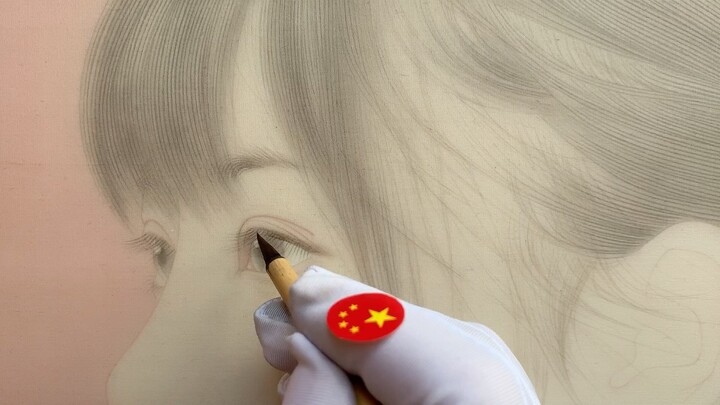 In-depth portrayal of the eyes from Li Jing's brushwork painting
