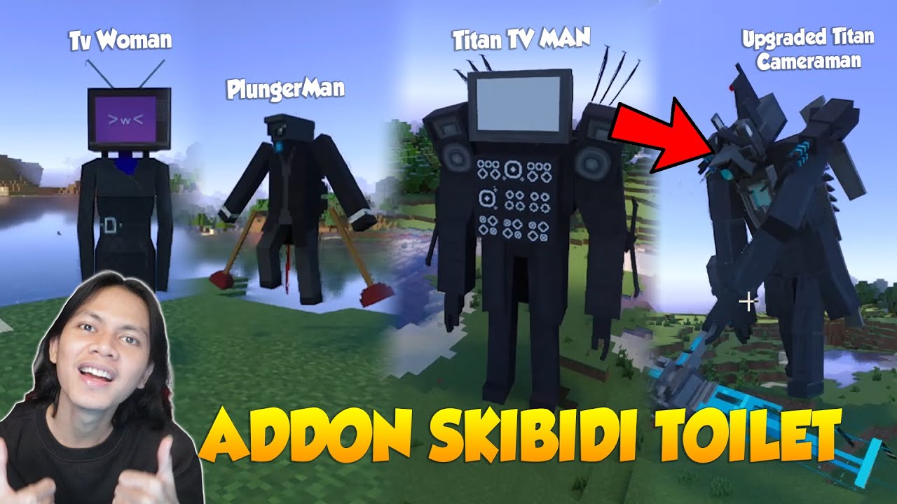 AKHIRNYA MOD MINECRAFT SKIBIDI TOILET UPDATE! Ada Tv Woman, Plunger Man &  Upgraded Titan Cameraman - BiliBili