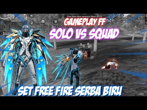 1 MINGGU GAK MAIN FREE FIRE LANGSUNG SOLO VS SQUAD PAKAI SET SERBA BIRU 🥶