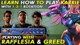 Karrie Gameplay & Tutorial with Top 2 Global Championship Khufra Rafflesia and Greed of Sunsparks!!!