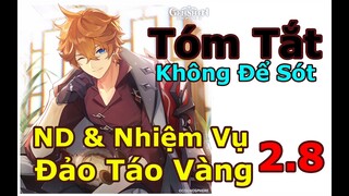 Tổng Kết Thứ Tự  Các Hoạt Động Và Nhiệm Vụ Đảo Táo Vàng 2.8 - Những ND Cần Ưu Tiên | Genshin Impact