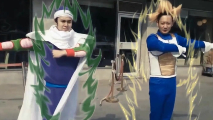 [Thunderbolt Man] Sand sculpture anchor cosplay, new Dragon Ball, Vegeta + piccolo