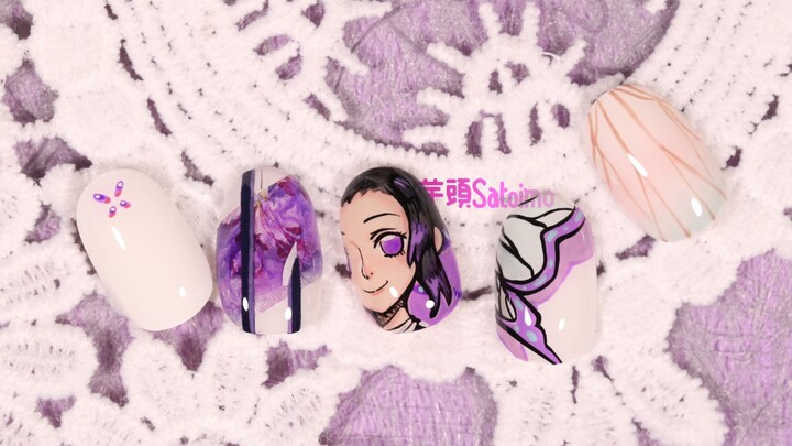 [Taro] Butterfly Ninja sangat cantik! Manikur yang dilukis dengan tangan Kimetsu no Yaiba bagian ked