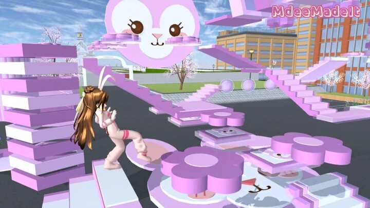 Bunny Parkour in Sakura School Simulator