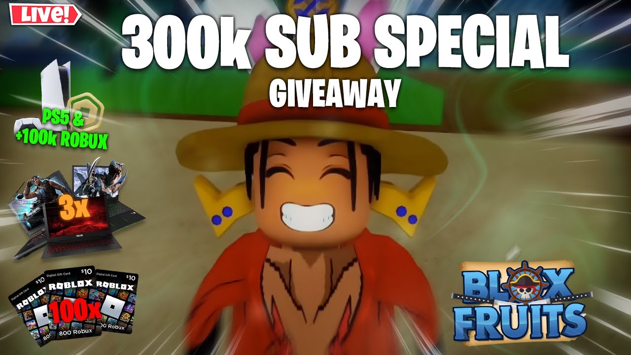 BLOX FRUITS OFFICIAL 300K SUBSCRIBER SPECIAL! - BiliBili