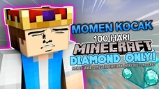 Momen Kocak 100 Hari di Minecraft Tapi DIAMOND ONLY - MAK LO JAWA, Jokes Tak Tertebak