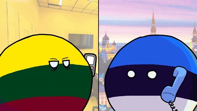 Polandball, but born in the same family