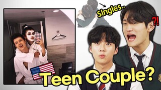 Korean teenagers React To American teenagers' Love Relationships!