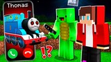 Why Creepy THOMAS TRAIN CALLING at 3:00am to JJ and MIKEY ? - in Minecraft Maizen