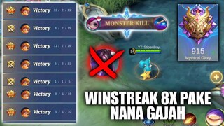 Nana Gajah Winstreak 8X di Mythical Glory!! Lawan Yve Mage Terkuat Patch ini Pun Tidak Masalah!!