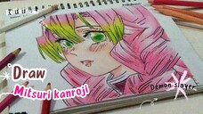 Drawing Mitsuri kanroji 🌸🍡//from:Demon slayer