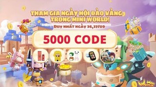 Hướng dẫn Chi Tiết Cách tham gia ngày Hội Đào Vàng MiniWorld. Rủ Bạn Càng Đông Càng Nhiều Code