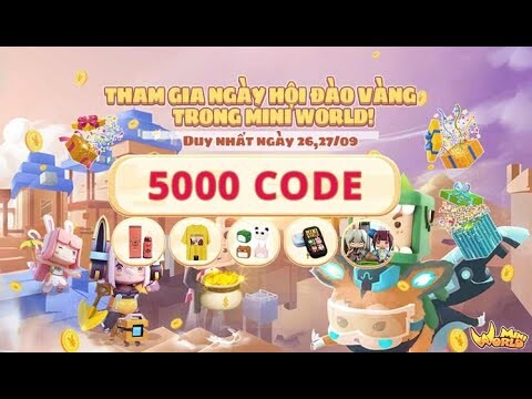 Hướng dẫn Chi Tiết Cách tham gia ngày Hội Đào Vàng MiniWorld. Rủ Bạn Càng Đông Càng Nhiều Code