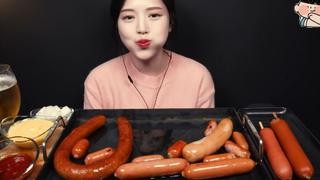 Mukbang một mâm toàn xúc xích #mukbang #mukbangASMR