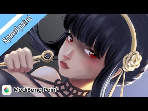 " Yor Forger " 3D anime speed digital painting medibang illustration NO.