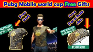 Free parachute skin | Free shirt | PMSC world cup pubg mobile | Free gifts