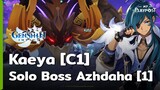 Genshin Impact Kaeya [C1] Solo Boss Azhdaha [น้ำ ไฟฟ้า]