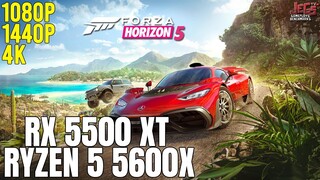 Forza Horizon 5 | Ryzen 5 5600x + RX 5500 XT | 1080p, 1440p, 4K benchmarks!