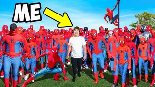 I Hired 50 Real Life Spider-Man!