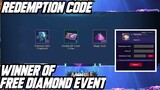REDEEM CODE AND WINNERS OF 20 EVENT PRIZE