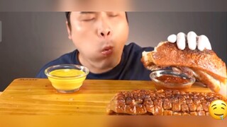 Mukbang thịt quay giòn #mukbang