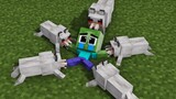 Monster School : Wolves Save Herobrine's sister from Zombie Army - Sad Story - Minecraft Animation
