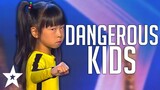 CRAZY KIDS | Dangerous STUNT Auditions On America, Spain's Got Talent And MORE! | Got Talent Global