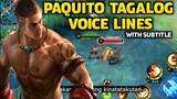 NEW HERO PAQUITO TAGALOG VOICE OVER || MOBILE LEGENDS BANG BANG