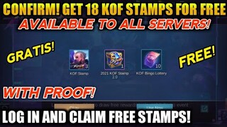 KOF EVENT! CONFIRMED FREE 18 KOF STAMPS FOR ALL SERVERS MOBILE LEGENDS