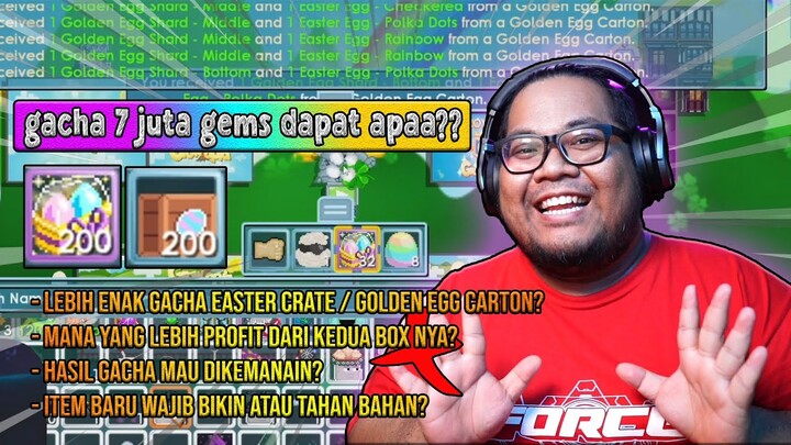 GACHA 7 JUTA GEMS DAPAT PROFIT GAK NI?? | GACHA EASTER WEEK | GROWTOPIA INDONESIA