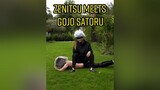 Zenitsu meets Gojo anime demonslayer zenitsu inosuke gojousatoru jujutsukaisen manga fy