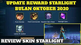 UPDATE REWARD STARLIGHT MEMBER BULAN OKTOBER 2020!!! REVIEW SKIN STARLIGHT SILVANNA - MLBB