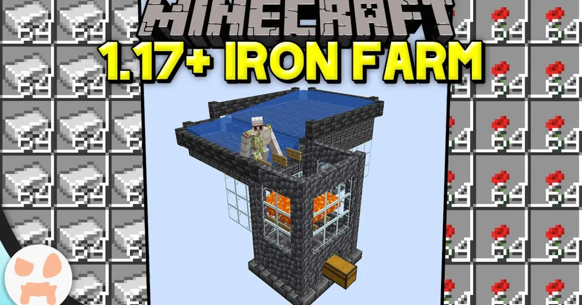 Minecraft 1 17 Iron Farm Tutorial Easy Efficient Compact Design Bilibili