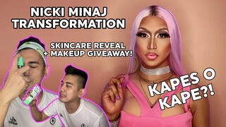 NICKI MINAJ TRANSFORMATION + SKINCARE REVEAL + GIVEAWAY (O shuta ka, daming pasabog)