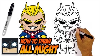 How to Draw My Hero Academia | All Might | Step-by-Step Tutorial