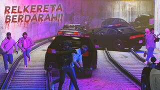 ANAK STM BERULAH ! TAWURAN BANTAI POLISI DI TEROWONGAN KERETA !! GTA V ROLEPLAY