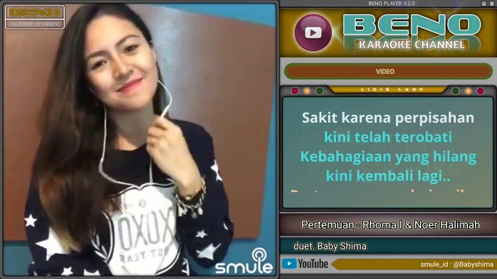 Pertemuan - Rhoma Irama & Noer Halimah (karaoke duet Baby Shima | cover smule)