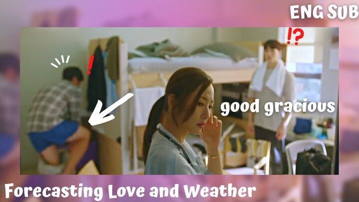 Forecasting Love and Weather Awkward Moment in EP 7 | Kdrama Funny Moments English Subs