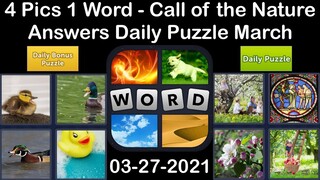 4 Pics 1 Word - Call of the Nature - 27 March 2021 - Answer Daily Puzzle + Daily Bonus Puzzle