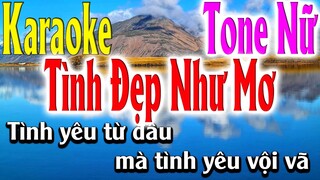 Tình Đẹp Như Mơ Karaoke Tone Nữ karaoke Lâm Organ - Beat Mới