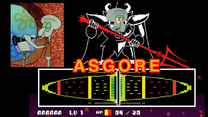 [Squidward × UNDERTALE] ASGORE Battle Song