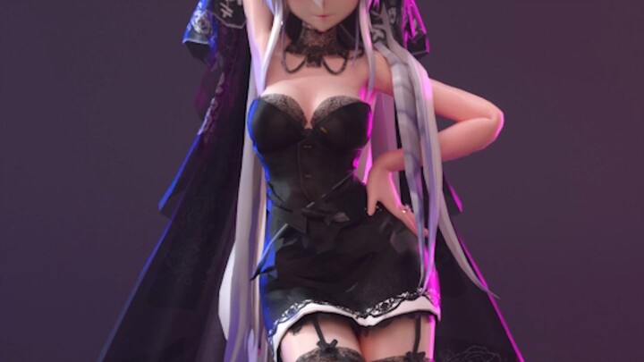 [Black wedding dress weak sound] MD fabric MMD "Nice Body" C4D OC rendering 1080 (vertical screen)